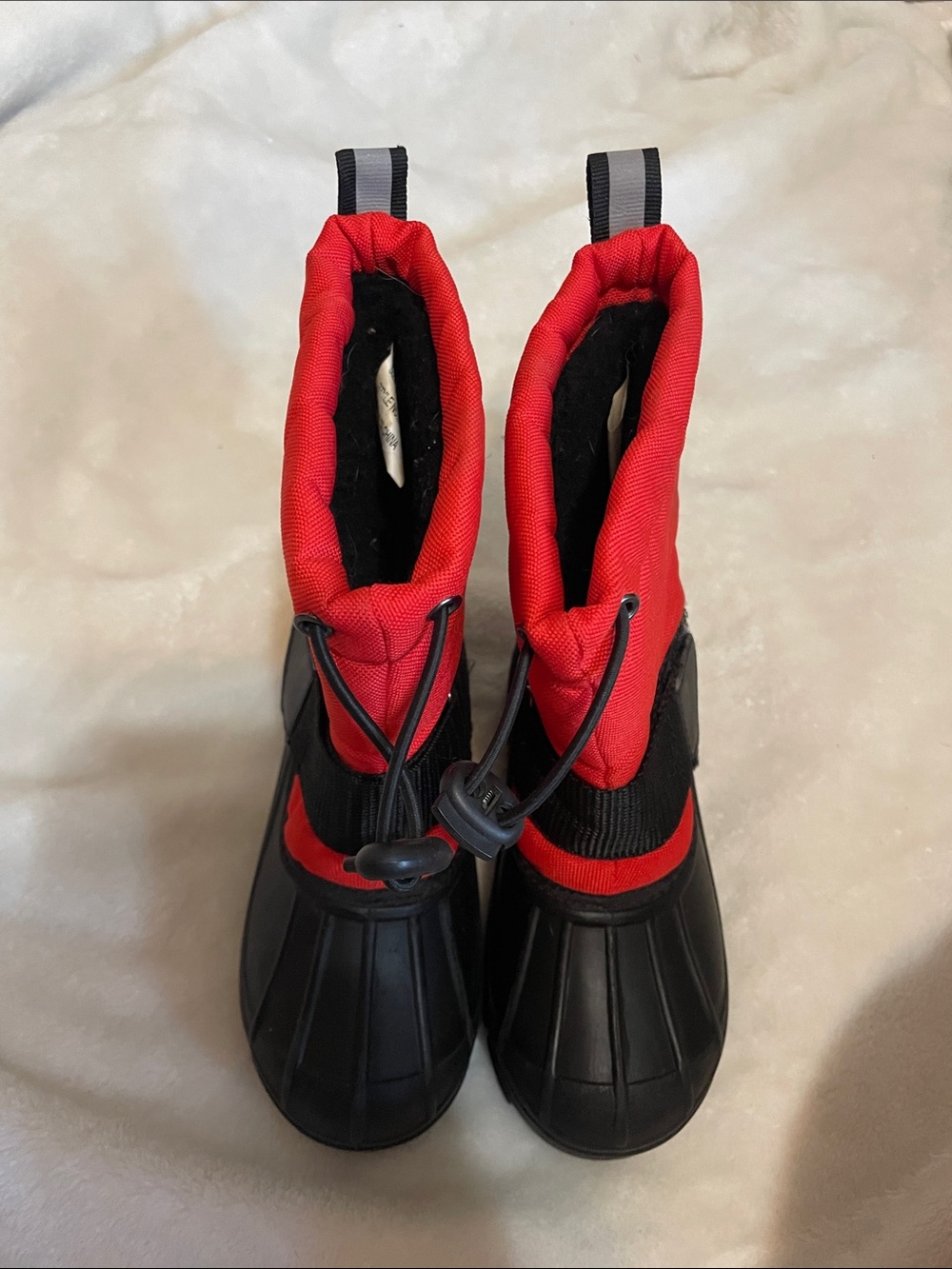 Kids Waterproof Winter Boots - Red & Black